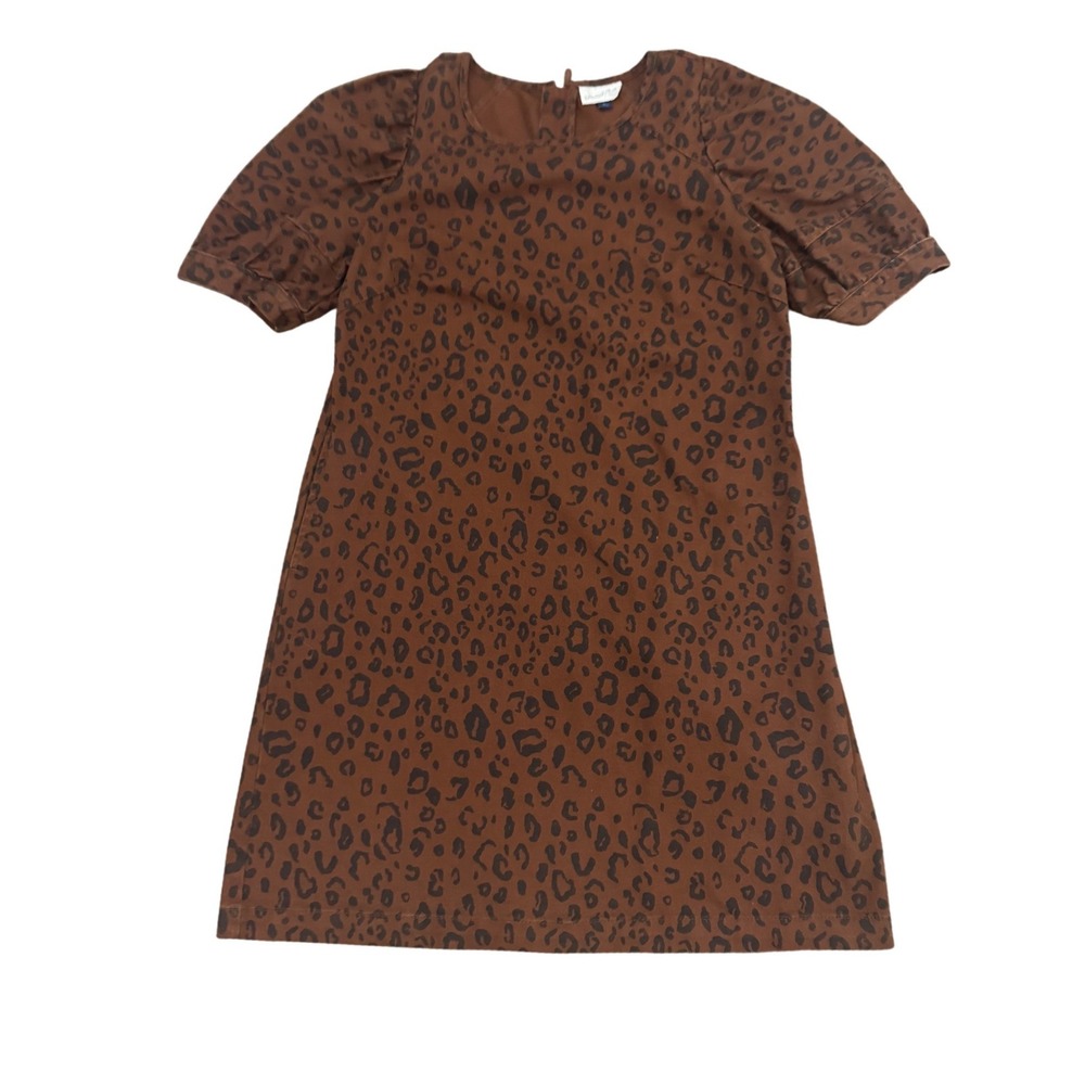 Universal Thread Womens Leopard Print Puff Sleeve Mini Dress size 8 - Picture 2 of 9